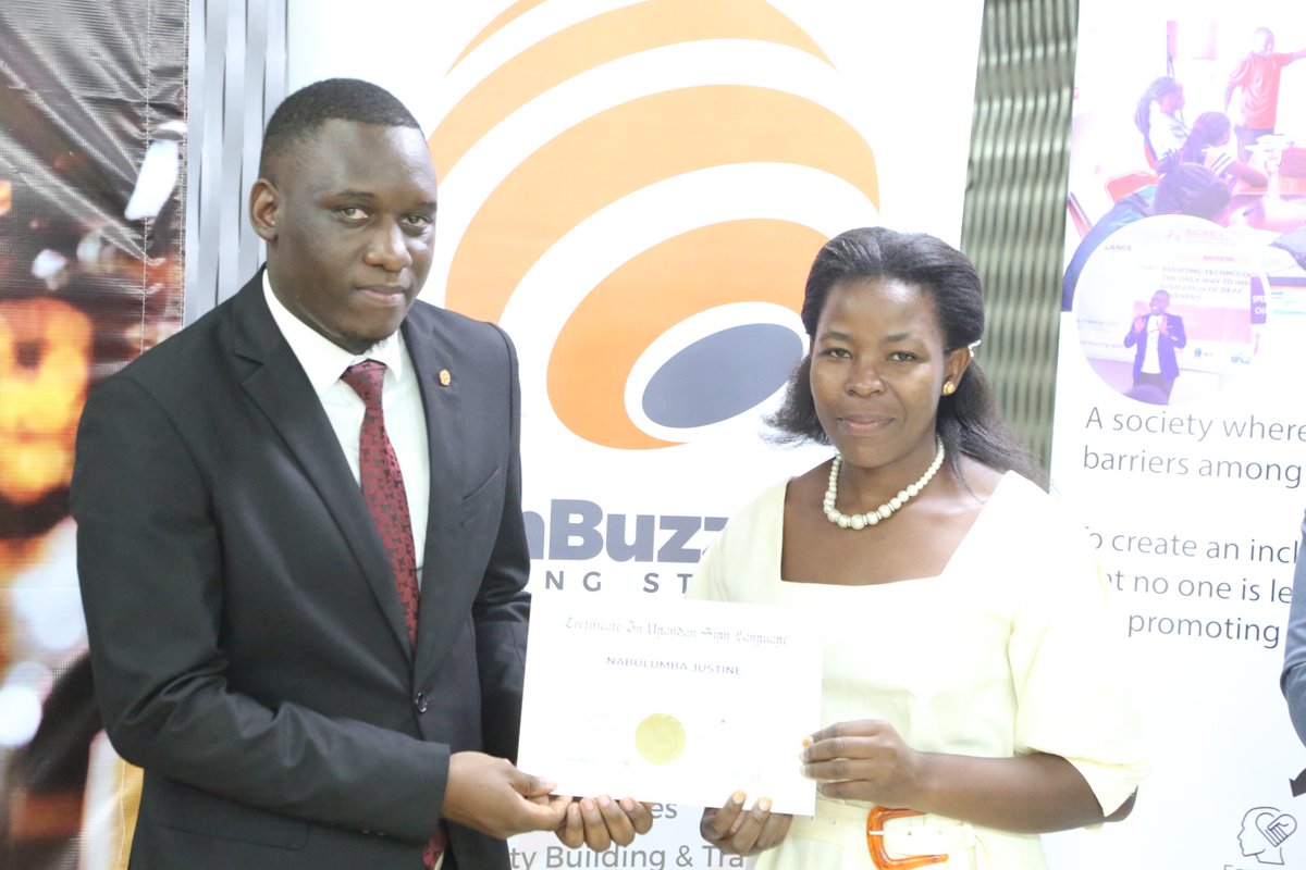 sosai256's tweet photo. Our students successfully completed the Uganda Sign Language short certificate course and were honored during the Silent Dinner Fundraiser at Hotel Africana last Sunday. 

Congratulations https://t.co/cqnUzIUZEP
