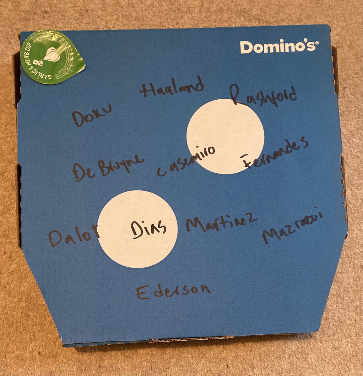 Dominos_UK's tweet image. my combined XI for City/United