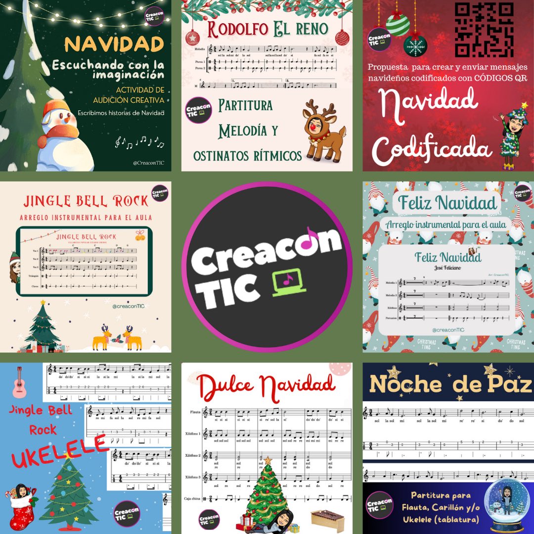 RECURSOS MUSICALES NAVIDAD 2024
Para trabajar esta última semana de clase dando la bienvenida a la Navidad 🎄 🎵🤶🎼 #recursosmusicales #Navidad2024

➡️ mariajesusmusica.gumroad.com
