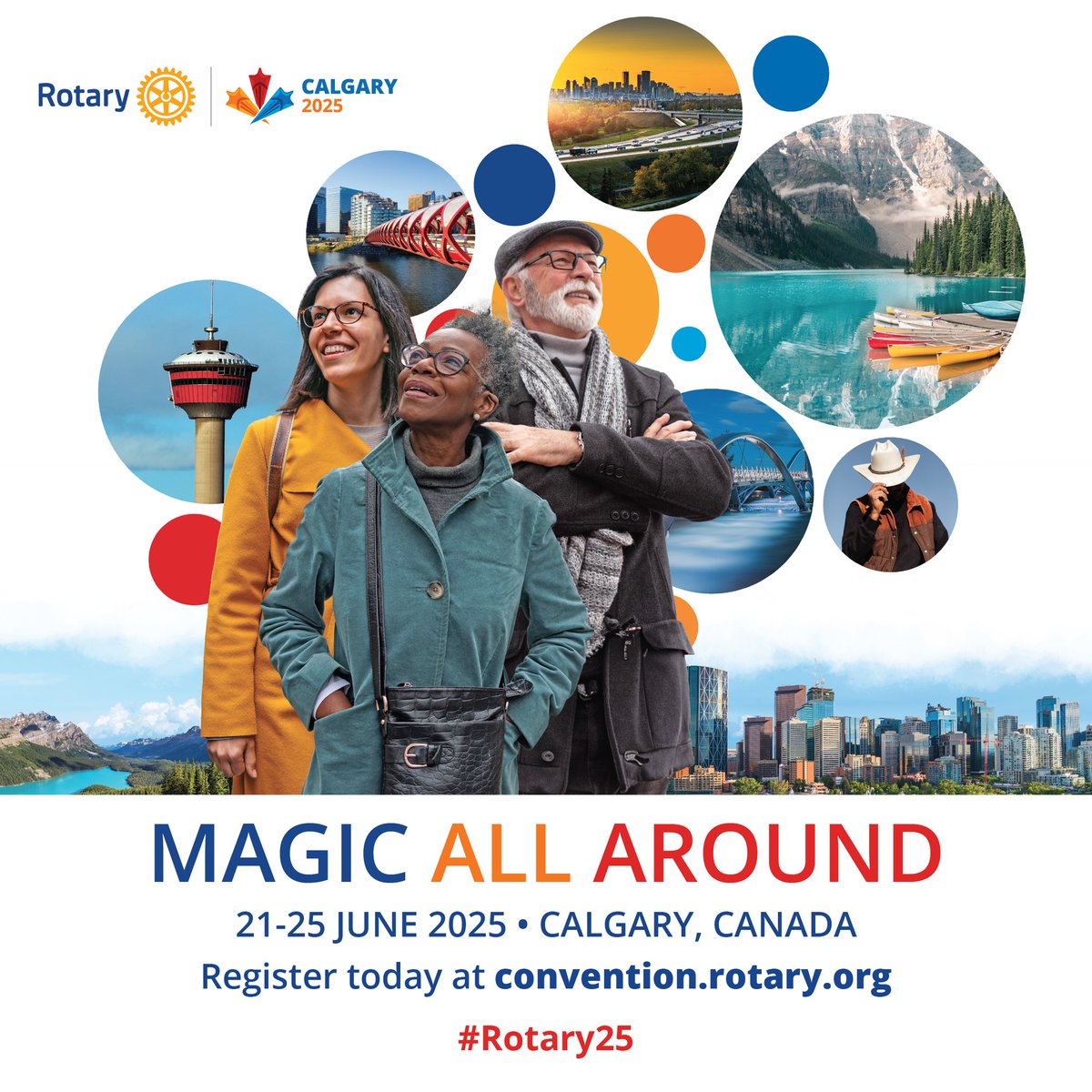 Rotary's tweet image. Last chance to get the best rate for the 2025 Rotary Convention!

📍Calgary, Canada
🗓️: 21-25 June 2025

Register by 15 Dec before prices increase: on.rotary.org/3hsmk71