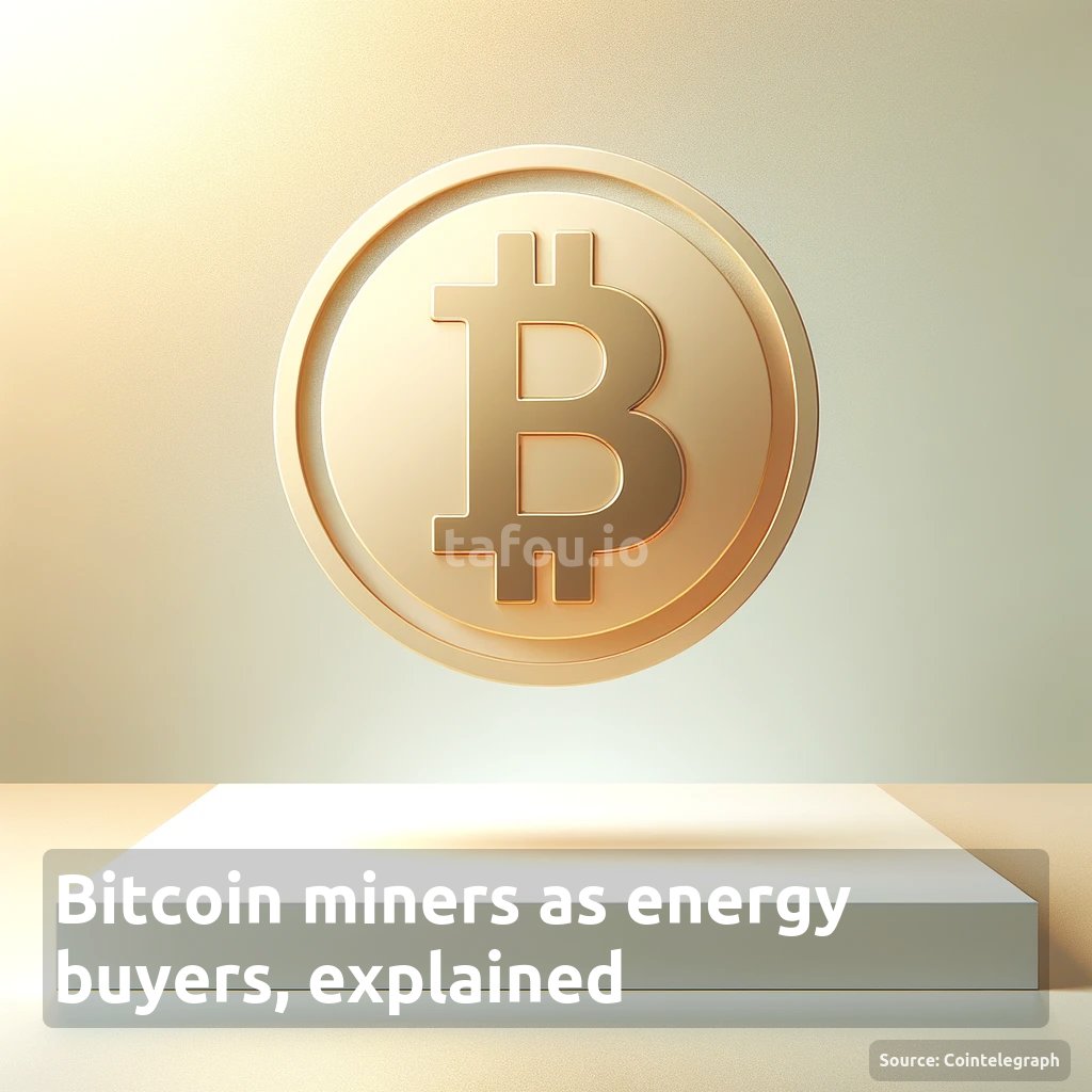 tafouio's tweet photo. Bitcoin miners as energy buyers, explained

#bitcoin #BTC  #tafouio #cryptonews https://t.co/M8tLs3iAEU