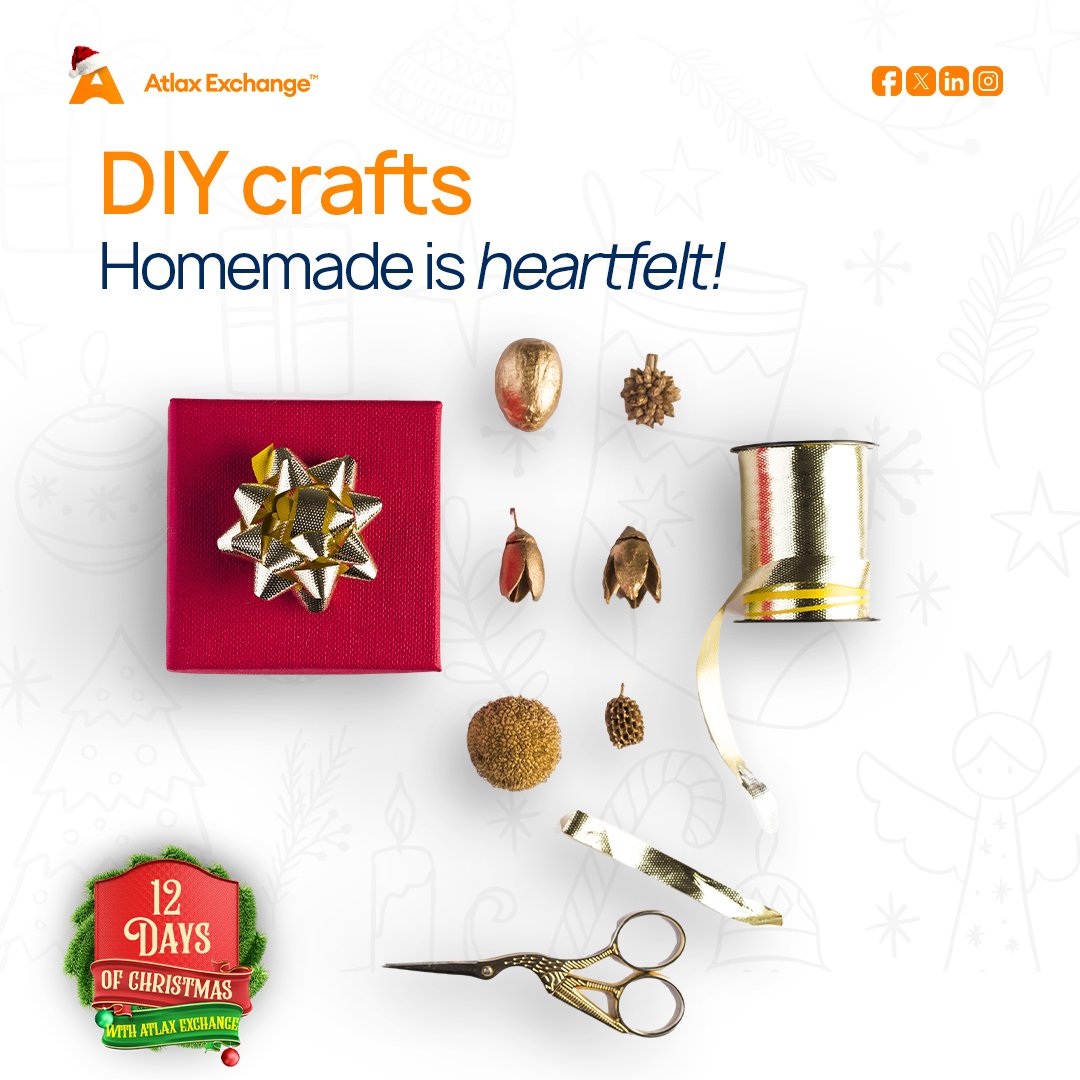 Atlaxchange's tweet photo. The holidays are about thought, not price! ๐โจ
๐ DIY crafts, cozy movie nights, or meaningful notes! ๐
๐ก Pro Tip: Use Atlax Exchange for deals, currency exchange & spending limits for loved ones abroad! ๐
#AtlaxExchange #12DaysofChristmas #BorderlessPayment https://t.co/cBvE7wT4je