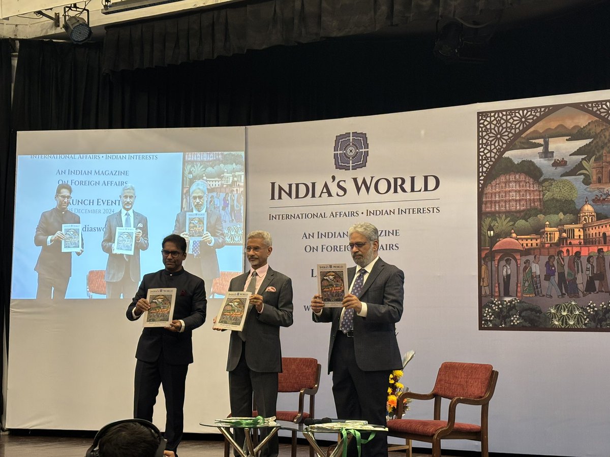 India's World (@indiasworld_mag) on Twitter photo LIVE: <a href="/DrSJaishankar/">Dr. S. Jaishankar</a> <a href="/MohanCRaja/">C. Raja Mohan</a> and <a href="/HappymonJacob/">Happymon Jacob</a> unveil the first issue of India’s World at IIC, New Delhi. LIVE: <a href="/DrSJaishankar/">Dr. S. Jaishankar</a> <a href="/MohanCRaja/">C. Raja Mohan</a> and <a href="/HappymonJacob/">Happymon Jacob</a> unveil the first issue of India’s World at IIC, New Delhi.