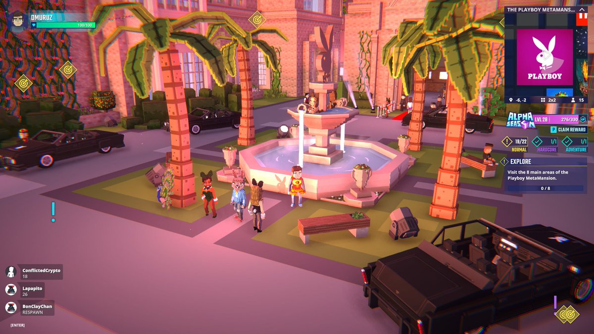 dmuruzor1's tweet photo. Chillin' by the @Playboy's bunny fountain in Metamansion in @TheSandboxGame. Living the luxe life—virtually! 🐰💎 https://t.co/KoKa6NPQO0 #TheSandbox #AlphaSeason4 #AS4SocialChallenge https://t.co/Aek2STpPvm