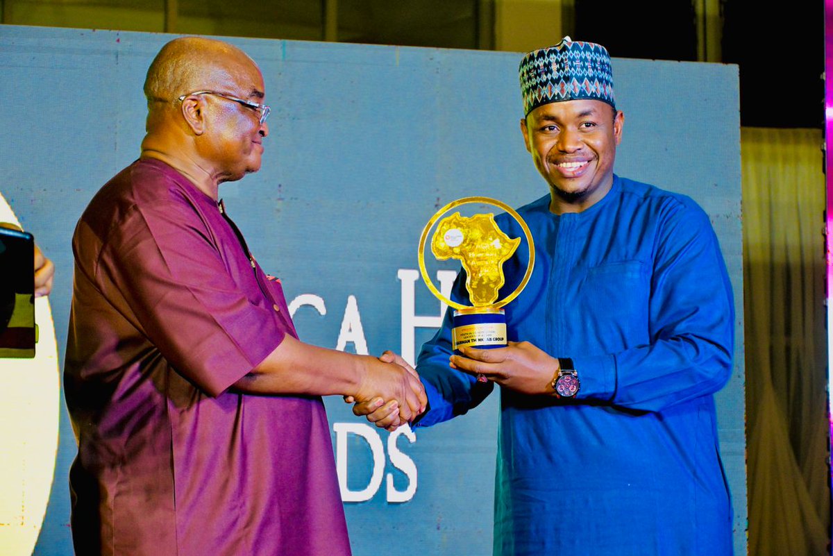 Thinklabgroupng's tweet photo. Congratulations to our Group CEO, Dr. Sa'id Alkali Kori, on receiving the Youth in Construction Leadership Award at the African Housing Awards! #ThinklabGroup #AfricanHousingAwards #Leadership #awardwinning https://t.co/W4ahZtHyue