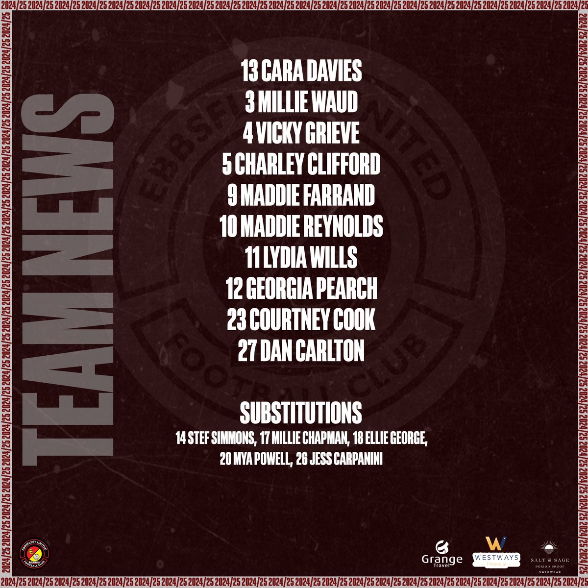 EbbsfleetWomen's tweet photo. TEAM NEWS⤵️ https://t.co/Prc09vXYTU