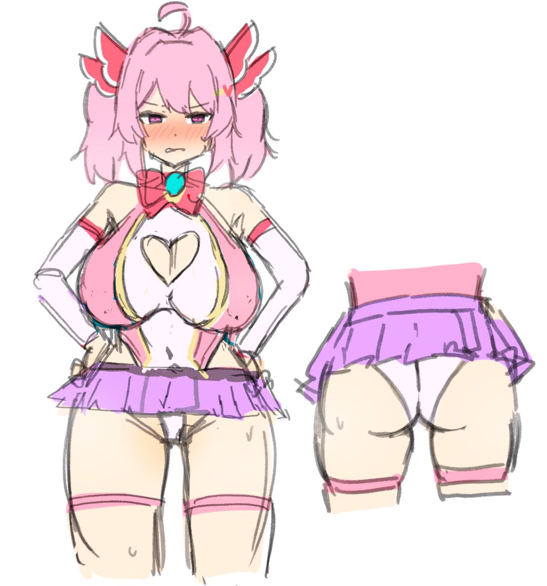 【落書き】
悪の組織に敗北した魔法少女が、勝手に変身衣装を改造されるやつ…みたいな 