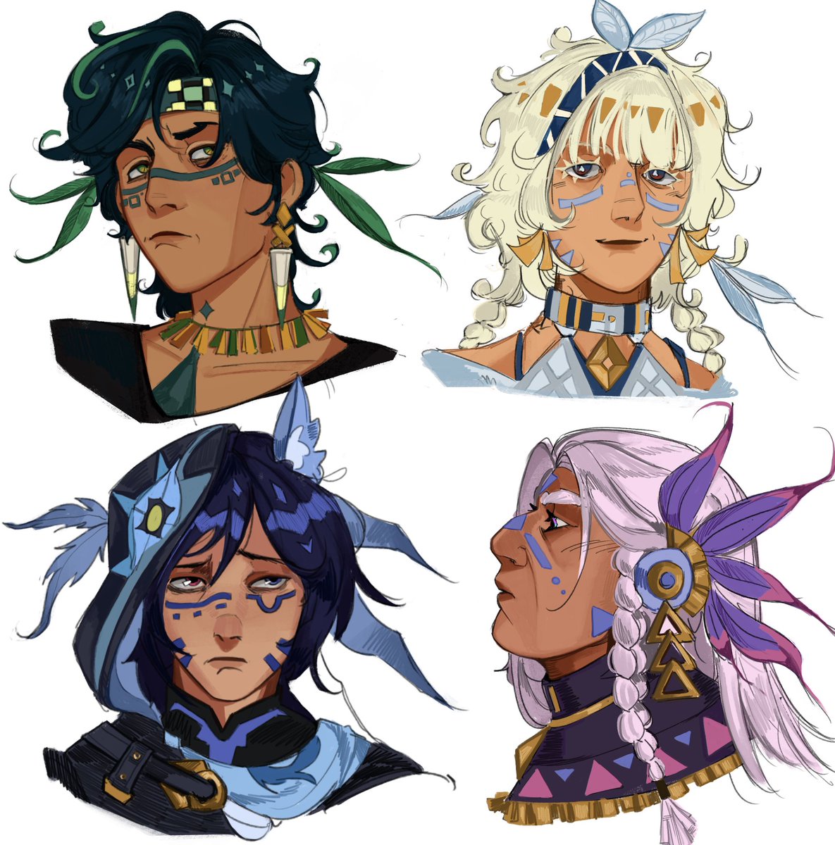 gstolzz's tweet photo. Natlan characters deserved a little bit of my style 

#原神 #GenshinImpact #Natlan https://t.co/mghVWcmXXX