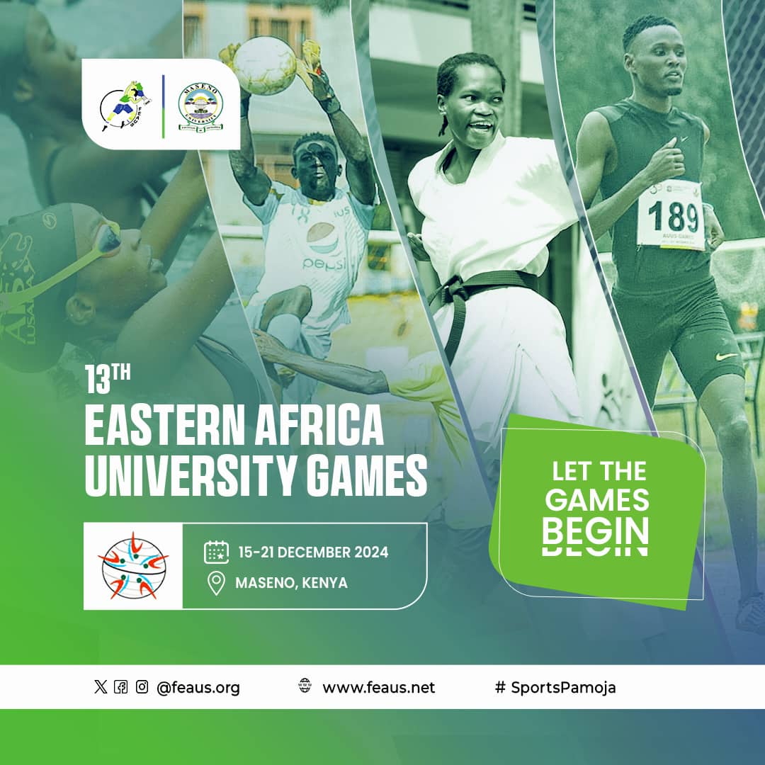 VBugerere's tweet photo. This platform will give you timely updates of the #13thEasternAfricaUniversityGames live from @MasenoUniSports in Kenya! 
#VoBUpdates | #LivefromKenya 

@VarsitysportsUG @klauniversity @feaus_org @UCUniversity https://t.co/lAnbZHMGbe