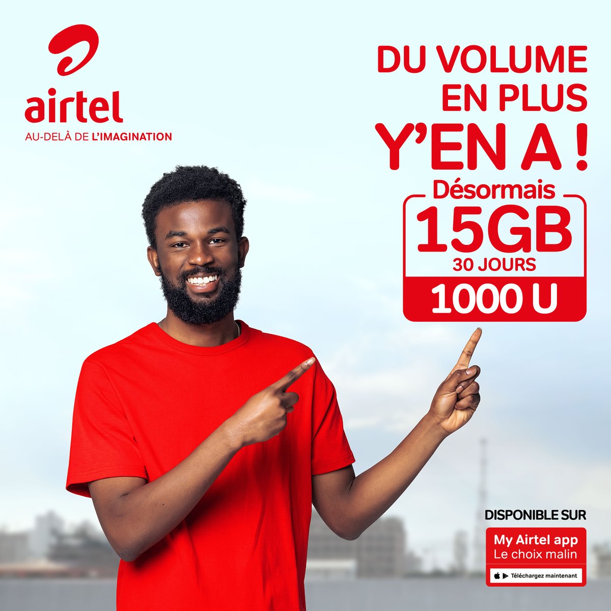 airtelrdc's tweet photo. EST-CE QUE LE VOLUME EST BON ?

💫 Savourez le plaisir de naviguer encore plus longtemps sur Internet, grâce au forfait de 15 GB à seulement 1000u valide 30jours

Offre exclusive sur My Airtel App 📲 https://t.co/mrq3HtzZtk   

#ForfaitInternet #AirtelRDC #MyAirtelApp https://t.co/XLLJBRPeU2