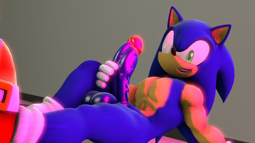 The blue blur is taking a well-earned break from saving his friends.

Why don't you show him what you have to offer and he'll let you know what he thinks?
