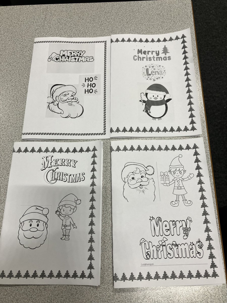 mrsiscullion's tweet photo. Some of our S1 classes were using their digital skills to create some black and white Christmas cards which they enjoyed colouring in! @SMHSBusinessEd @StMungosFalkirk https://t.co/B07TQzILja