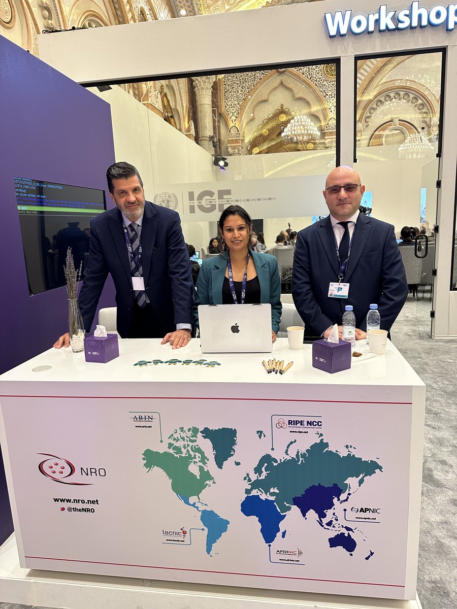 Number Resource Org (@thenro) on Twitter photo It's Day Zero at the 19th Internet Governance Forum (<a href="/intgovforum/">IGF - Internet Governance Forum</a>) taking place in Riyadh, Saudi Arabia. Find the RIRs at the booth outside Workshop 1! #IGF2024 #IGF #InternetGovernanceForum It's Day Zero at the 19th Internet Governance Forum (<a href="/intgovforum/">IGF - Internet Governance Forum</a>) taking place in Riyadh, Saudi Arabia. Find the RIRs at the booth outside Workshop 1! #IGF2024 #IGF #InternetGovernanceForum