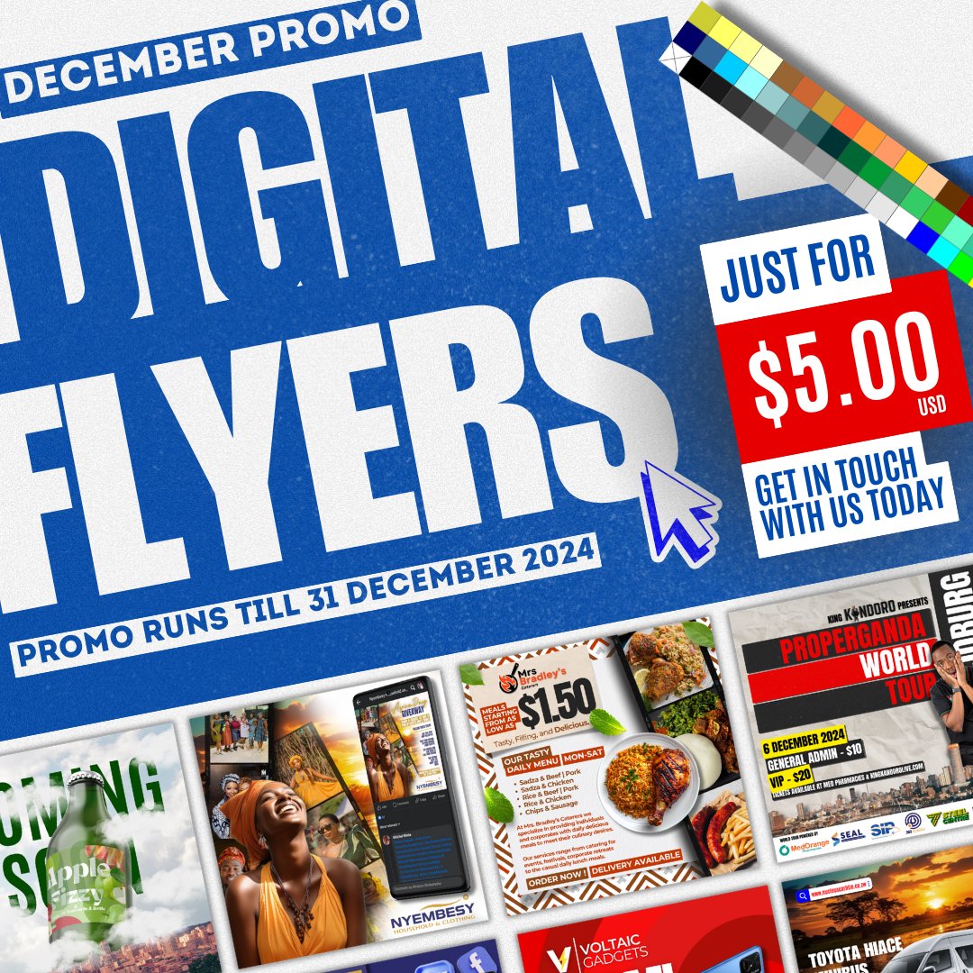 DesignedBySimba's tweet image. For just $5.00usd, you can get a Professionally Designed, High Quality Digital Flyer for your businesses/hustles social media marketing needs. 

(Limited Time Offer)

View our Design Portfolio on link below
drive.google.com/file/d/1tWOdx-…