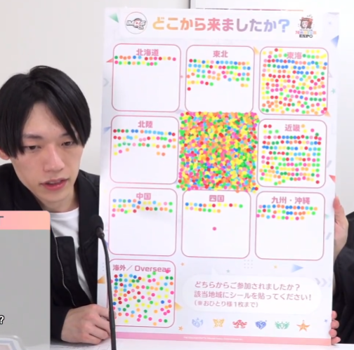 アイマスエキスポの梅木さんのコメント観るべき!

注目ポイント
分布図に20年歴の学マス預言者Pがいて笑顔
アイマスエキスポはチケット完売だと1日あたり25000人の収容数で両日完売
フレークシールは340チョメ種類用意しました(うっかり詳細数を言いそうになり笑う)

https://t.co/2Kfs1jF1GS 