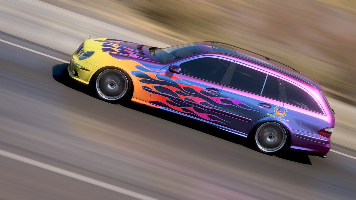 HotrodKing87's tweet photo. New design 
Car: 2006 Mercedes Benz amg wagon
File: chameleon flames 
SC: 138 612 600

Tune: A800 road
SC: 391 009 972
GT: Hotrod King87

@ForzaHorizon @ForzaHorizon5UK @ForzaWorld #forza #forzalivery #forzahorizon #forzapainter #forzashare #virtualphotography #forzahorizon5 https://t.co/EDFElBof8k