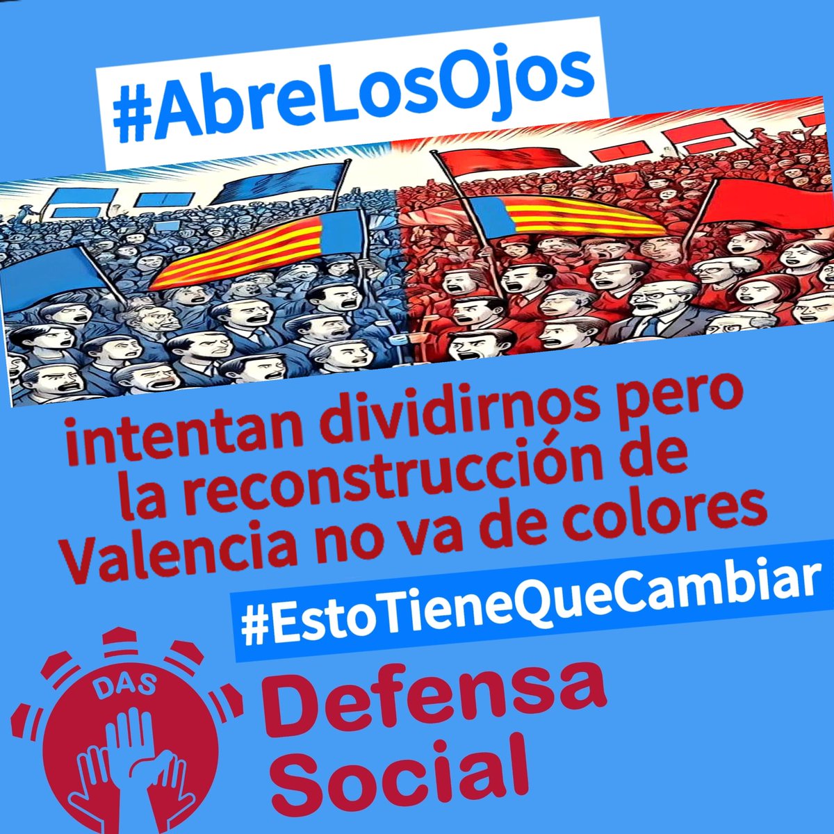 DFSCL's tweet photo. Mientras la CASTA y sus medios de propaganda se dedican al politiqueo pasando por encima de las necesidades de las personas o a utilizar la tragedia de la forma más miserable por un voto que les permita seguir en el poder, mientras eso pasa, #SoloElPuebloSalvaAlPueblo.
#DAS https://t.co/6WVj35HlOo