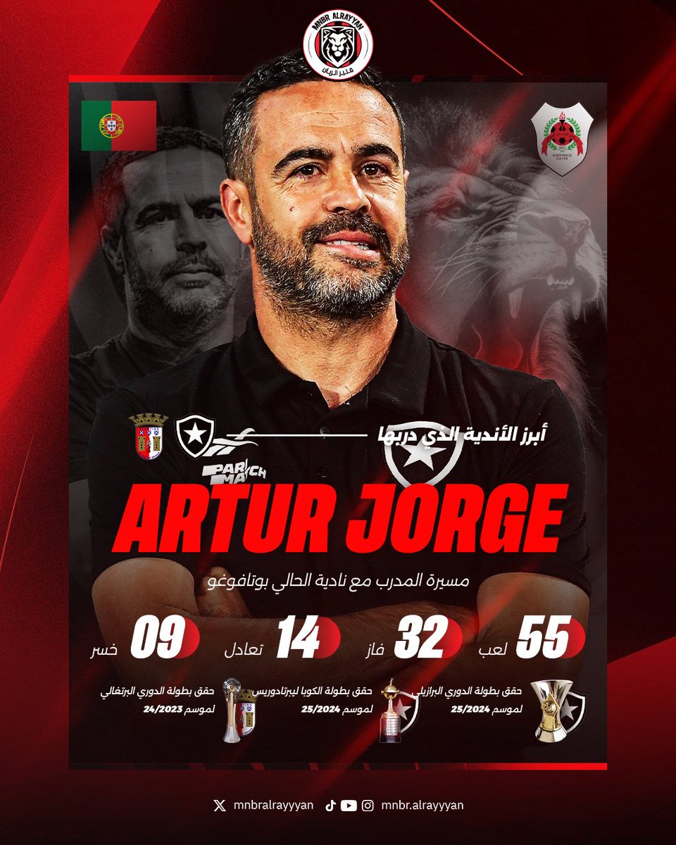 🚨🚨🚨🚨🚨🚨🚨🚨🚨🚨🚨

عاجل - الموثوق سيزار ميرلو :

فريقنا الريان يرغب بالتعاقد مع المدرب أرتور خورخي

الريان يرغب في دفع الشرط الجزائي

المدرب لم يقرر حتى الان
 
#الريان | #منبر_الريان