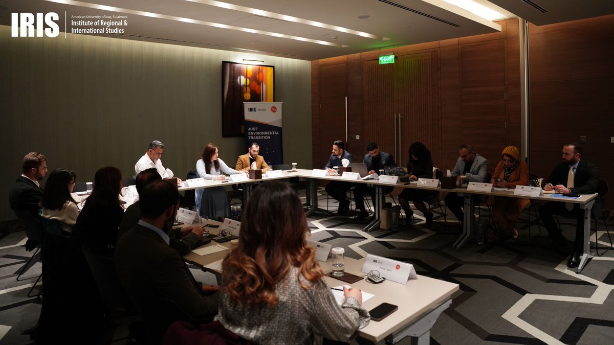 IRISmideast's tweet photo. Under the theme 'Charting Iraq’s Energy Future: Towards A Just Energy Transition', IRIS, in partnership with @ArabReform_ARI, hosted an engaging discussion with experts & civil society organizations on advancing sustainability, social justice, and inclusive policymaking for #Iraq 's energy future.
