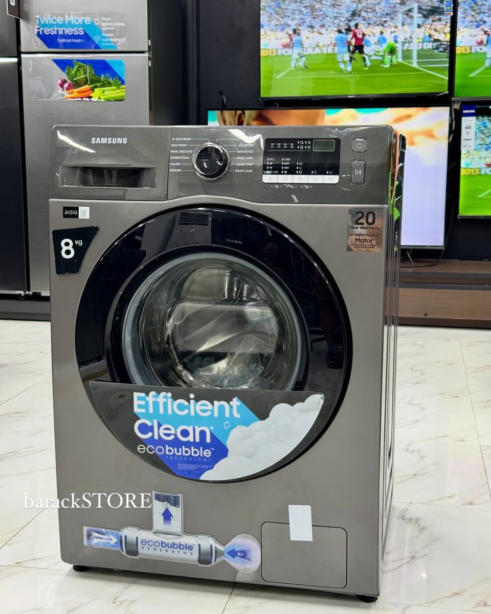 BarackStore_'s tweet image. Washing Machine Samsung zinapatikana Mjengoni🔥

Ni automatic washing machines maana yake: 

🔹INAFUA
🔹INASUUZA
🔹INAKAMUA

Bei ya Wash &amp;amp; Spin (Za kufua na Kukamua 

🔹8KG Samsung - 1,550,000/-

🔹9KG Samsung - 1,970,000/-

🔹10KG Samsung - 2,250,000/-

🔹11KG Samsung-…