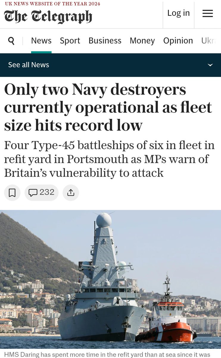danielknowles24's tweet image. Last time I checked the Royal Navy no longer operated battleships, nor does any navy. Is it too much to ask for basic proof reading given destroyers are mentioned in the headline? @Telegraph
#proofreading #media #headline #inaccuracy #inaccurate #Navy #warship #royalnavy