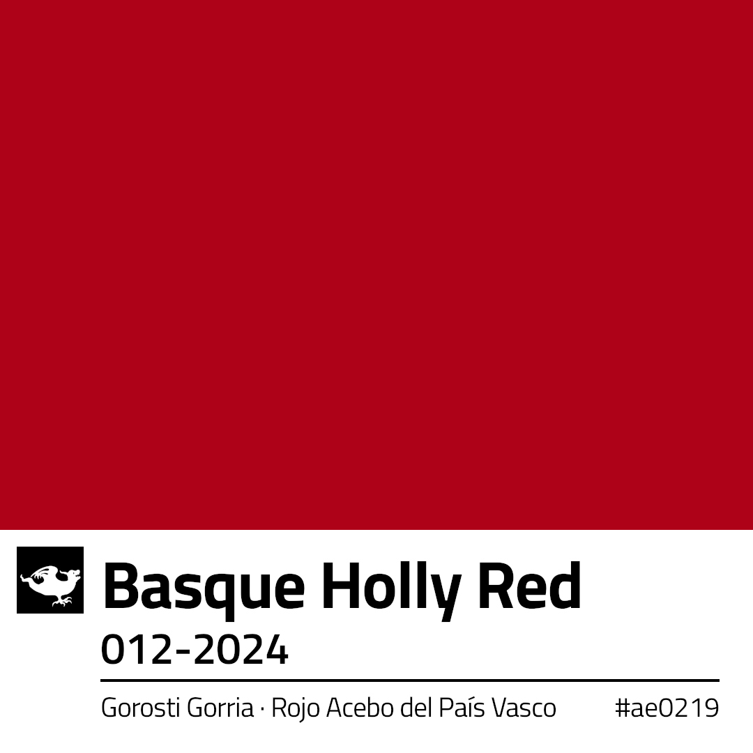 Holly (Ilex aquifolium), or gorostia in Basque, is a relatively common shrub or sapling that grows from sea level to the highest mountains in the Basque Country. The colour of its fruits is a shade of pink-red, intense, lively and full of energy.
#design #colours #basquecountry