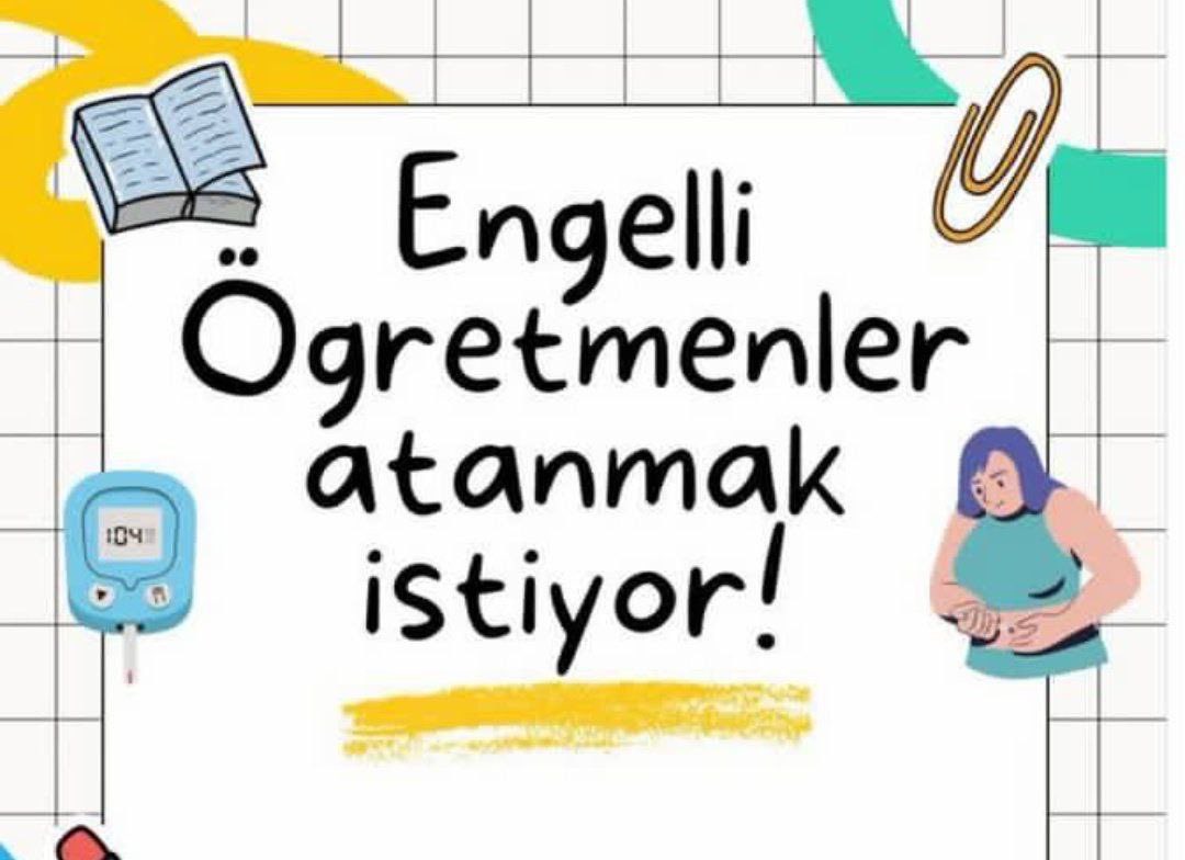 <a href="/MahinurOzdemir/">Mahinur Özdemir Göktaş</a> Eğitimin gücüne inanan engelli öğretmenler olarak 2500
atama talep ediyoruz
#EngelliÖğretmene2500Atama