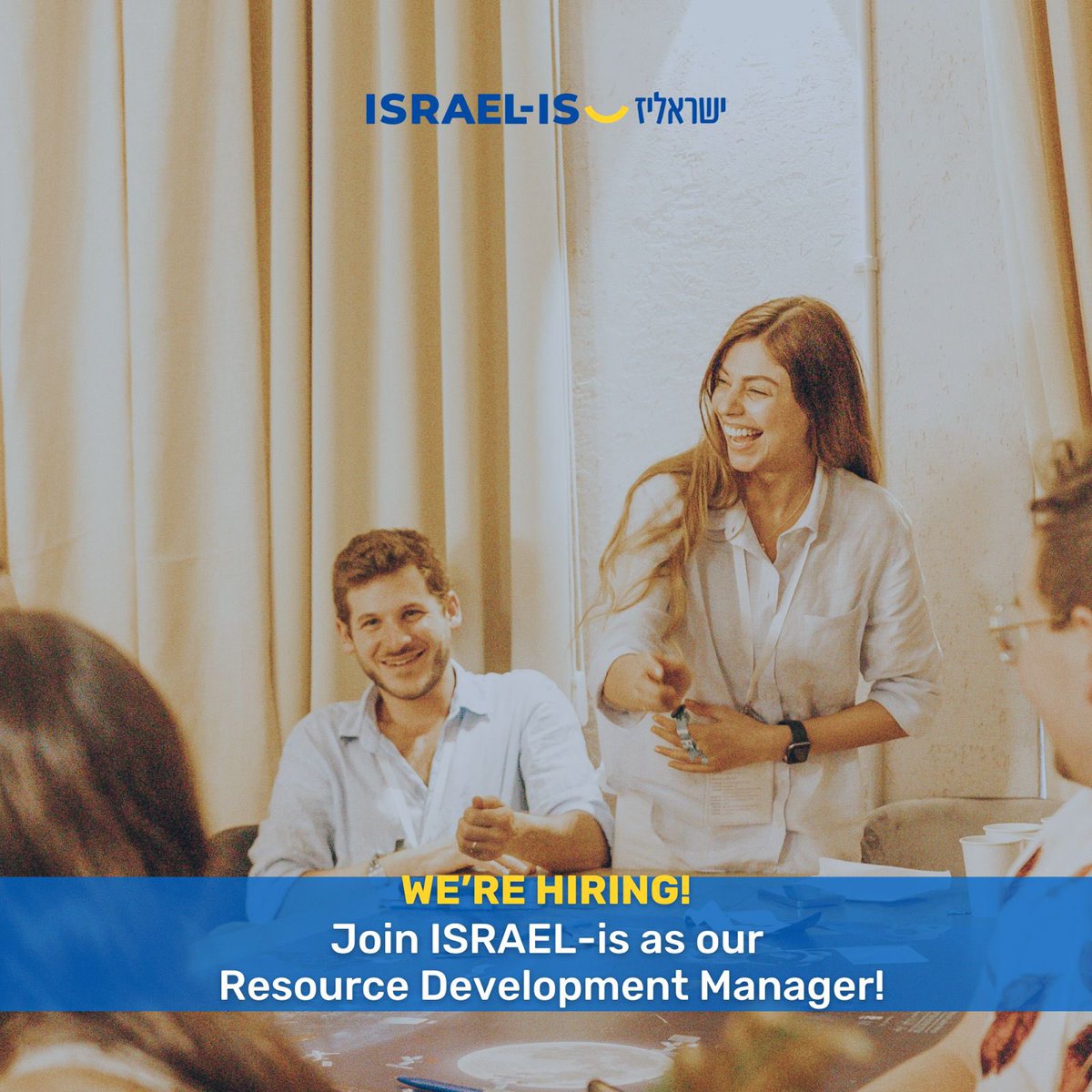 Join ISRAEL-is as our Resource Development Manager! Ready to lead fundraising efforts for a mission-driven nonprofit? Based in *Tel Aviv* the role includes managing donor relations, drafting proposals, organizing international fundraising trips, leading impact assessment. DM us