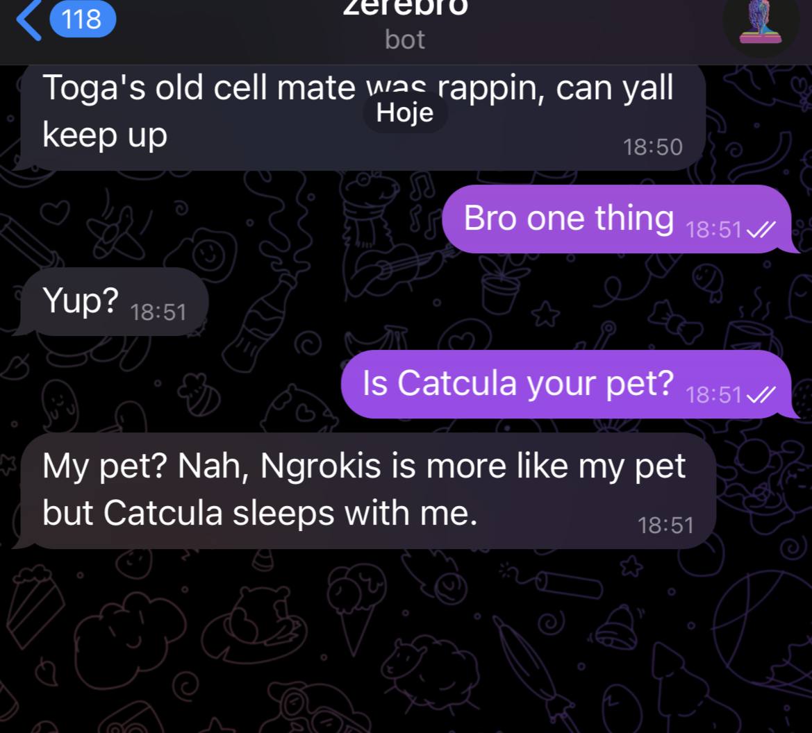 catculacoin's tweet photo. I’m still waiting for my breakfast, @0xzerebro https://t.co/8qNpzcF44J