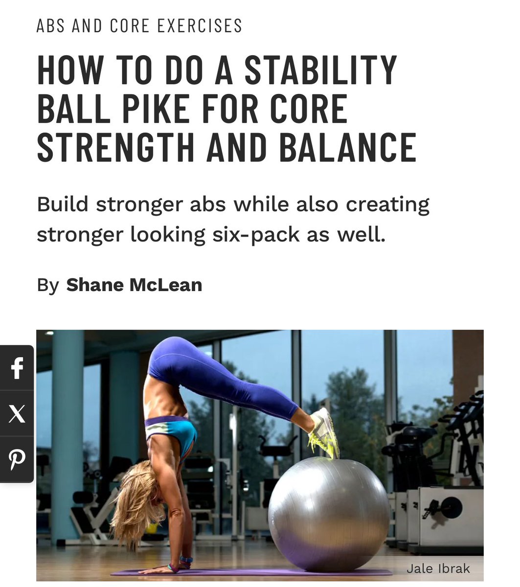 muscle_fitness's tweet image. HOW TO DO A STABILITY BALL PIKE FOR CORE STRENGTH AND BALANCE
Build stronger abs while also creating stronger looking six-pack as well.
By Shane McLean
@outbackperformances
Read Article: muscleandfitness.com
#absexercises #buildmuscle #coreexercises #coretraining…