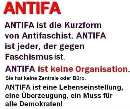 rick_sonnens's tweet photo. Nein, liebe Braundeppen der #AffD , Teile von #CDUCSU #FDP #BSW die Antifa sind ganz normale Bürger, nicht mehr & nicht weniger
#noafd #fckafd #NazisRaus #AfDmachtDumm #wirsindmehr #Wirsindbunt #afDnee #FCKNZS https://t.co/dFvcX5Qbs1
