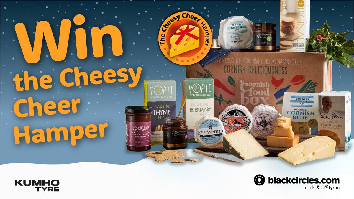 Win the ultimate cheese hamper! 

With 8 distinct Cornish cheeses and an assortment of chutneys and biscuits, it's the perfect festive gift to satisfy your cheese addiction. Thanks to Kumho 🧀

To enter:
Tell us below, what's your favourite cheese?

T&amp;Cs in bio.
[Ends Dec 17th].