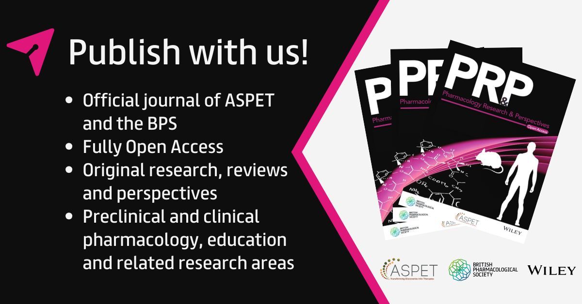 Pharmacology Research & Perspectives (PR&P) tweet media