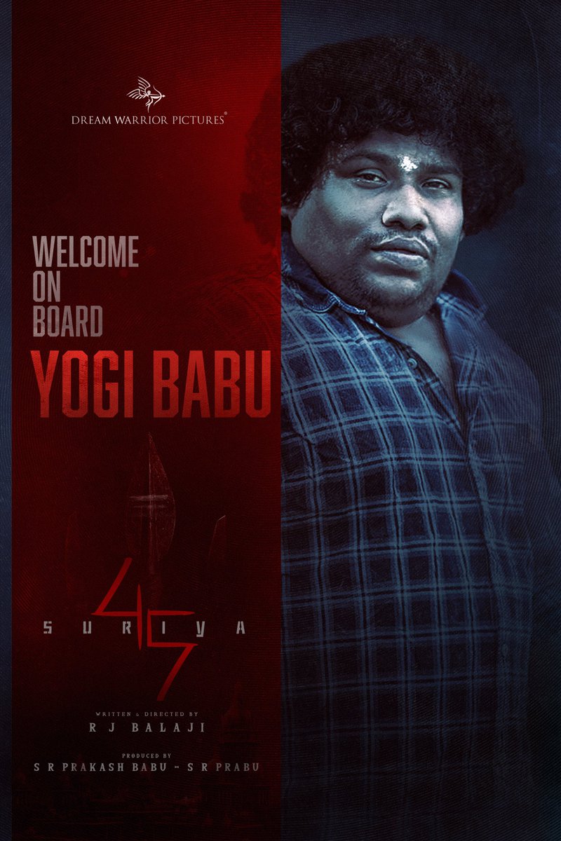 DreamWarriorpic's tweet photo. With @iYogiBabu joining #Suriya45, expect nothing less than an explosion of laughter and entertainment! 🔥 Buckle up, fans – this is going to be huge!

@Suriya_offl @trishtrashers #Indrans #Swasika @dop_gkvishnu @SaiAbhyankkar @RJ_Balaji @prabhu_sr https://t.co/5EOLkjgp77