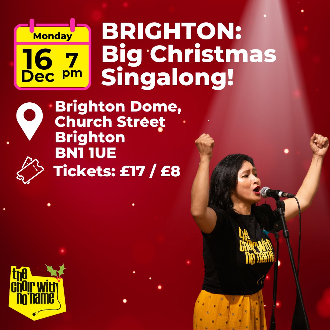 Aaaand it's Brighton's turn for some festive vibes!

CWNN Brighton returns once again to the iconic Brighton Dome, for their annual Big Christmas Singalong! Expect all the festive singalong faves! We'll be joined by special guests The Dulcetones and Jazz Futures.