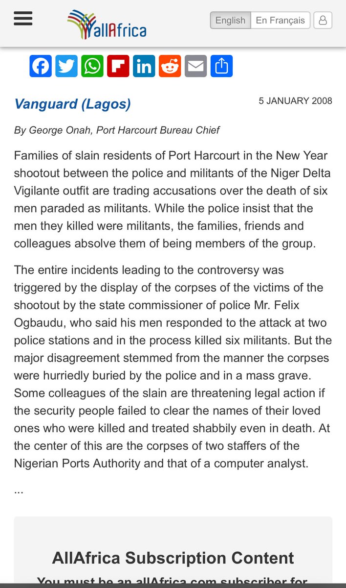 edisemi_'s tweet image. They killed my uncle and his colleague hurriedly buried them and lied that they were militant, stole their money and phone few hours after he called and wished my grandma happy new year. He was one of the NPA staffs they killed I’ll forever detest Nigeria police.