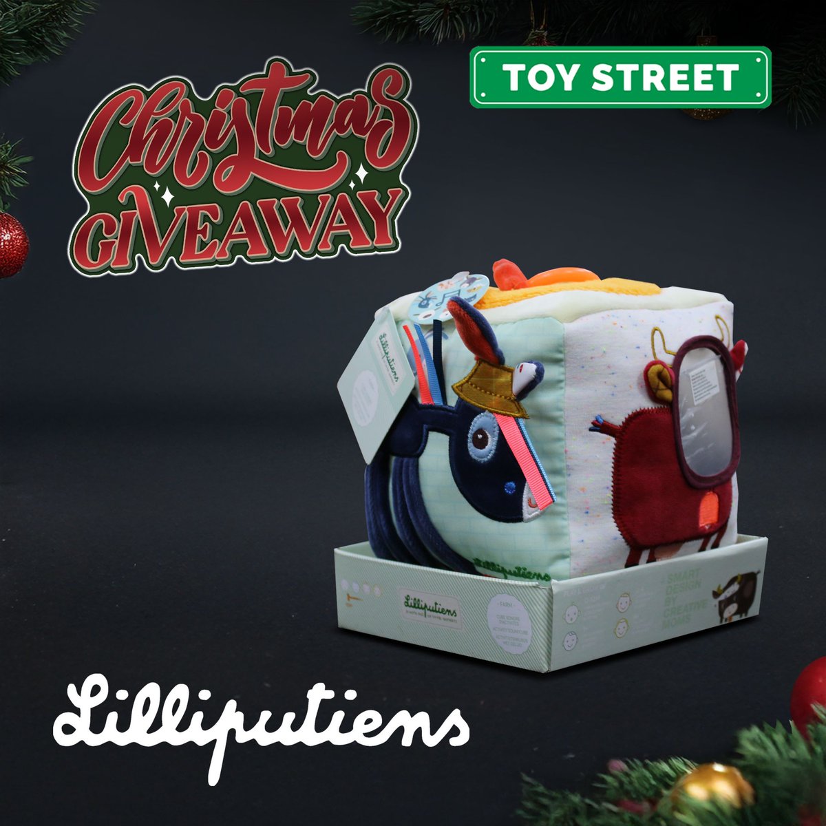 🎄 CHRISTMAS GIVEAWAY #3 🎁

Lilliputiens Sound Cube

To enter:
👍 Like
👍 Follow <a href="/ToyStreetUK/">Toy Street</a>
👍 Tag a Friend
👍 Retweet

#win #giveaway #christmas #toys #games 

T&amp;Cs: UK only. Full T&amp;Cs linked in our bio. Closes at 10am on 16/12/2024. Winner picked at random.