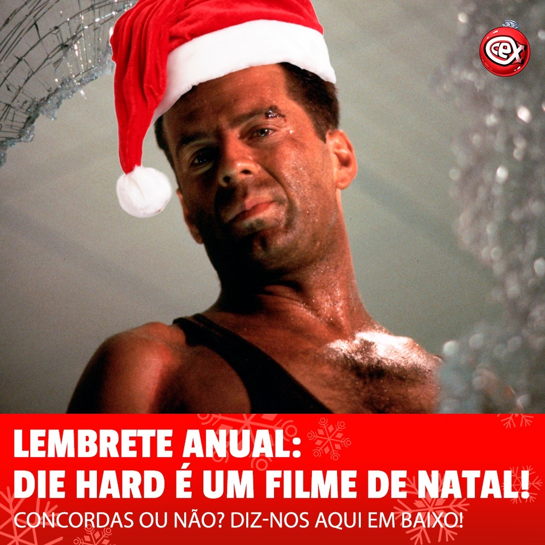 CeXPT's tweet photo. Aqui está o nosso lembrete anual de que Die Hard é um filme de Natal!

Que filmes de Natal vais ver este ano? Diz-nos qual é o teu favorito!

Troca e poupa nas tuas necessidades de filmes, jogos e tecnologia na CeX! #CeX #filme #diehard #filmedenatal https://t.co/fg3tOAZt8S