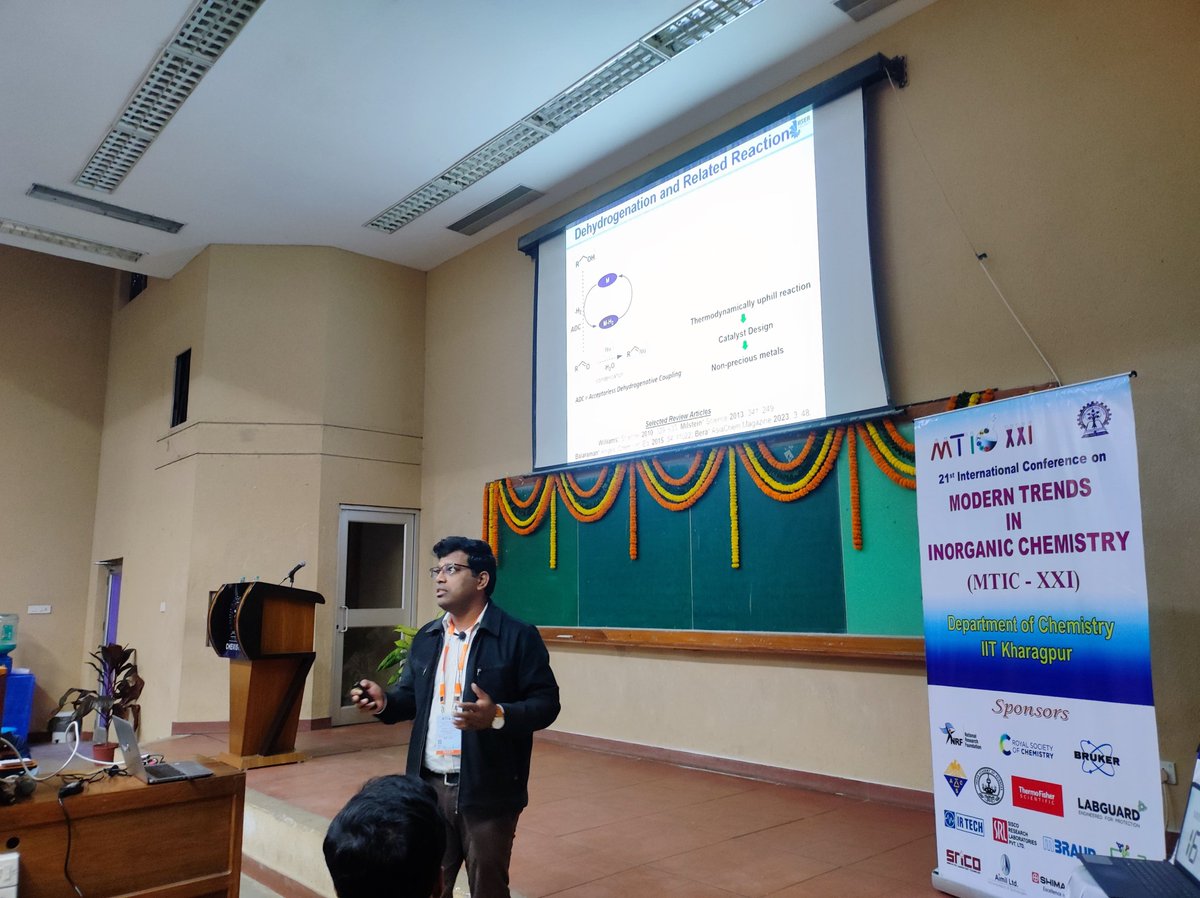 Modern Trends in Inorganic Chemistry XXI (@mtic_iitkgp) on Twitter photo #MTIC2024 Parallel invited lectures by Prof. A. K. Singh <a href="/IITBhubaneswar/">IIT Bhubaneswar</a> , Prof. D. Ray, <a href="/ShivNadarUniv/">Shiv Nadar University, Delhi NCR</a> and Prof. E. Balaraman <a href="/IiserTirupati/">IISER Tirupati</a> @iitkgp #MTIC2024 Parallel invited lectures by Prof. A. K. Singh <a href="/IITBhubaneswar/">IIT Bhubaneswar</a> , Prof. D. Ray, <a href="/ShivNadarUniv/">Shiv Nadar University, Delhi NCR</a> and Prof. E. Balaraman <a href="/IiserTirupati/">IISER Tirupati</a> @iitkgp