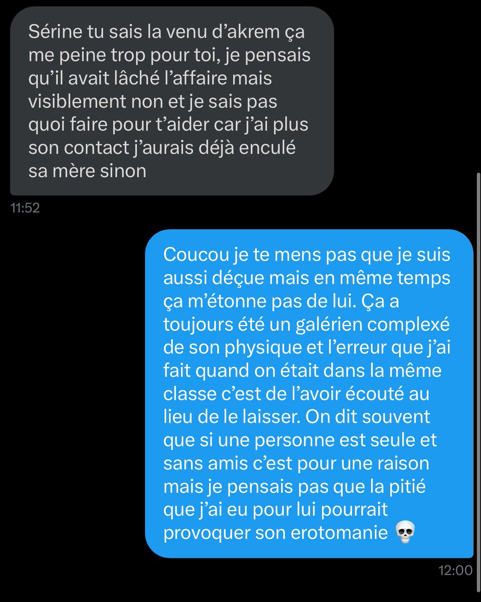 THREAD : 

Aujourd’hui j’ai décidée de parler de l’erotomanie. L’érotomanie est un syndrome qui pousse une personne à être persuadée que vous êtes en couple. J’en suis malheureusement victime depuis 2017. Je ne peux rien faire contre mais je peux au moins raconter mon histoire