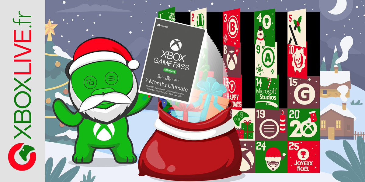 Aujourd'hui dans notre jour 15 du calendrier de l'avent, avec <a href="/XboxFR/">Xbox FR</a> on vous fait gagner 3 mois d’abonnement au #XboxGamePassUltimate. 

Pour participer RT le tweet  abonne toi et tag un ami.

Le gagnant ou la gagnante sera annoncé demain.
