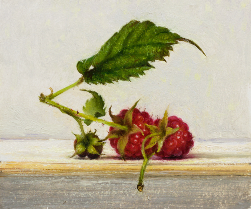 josvanr's tweet photo. Tiny still life with raspberry. Oil painting by Dutch artist Jos van Riswick. More on my website ! https://t.co/inYr0b9E7J