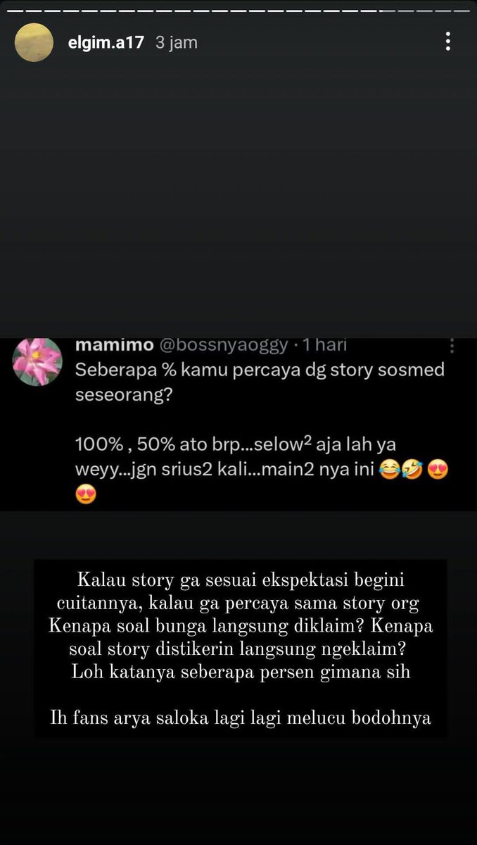 cardSecret27New's tweet photo. Elgima kaga mu mampir ke akun ig nye mamimo https://t.co/BQSq2pCpg0