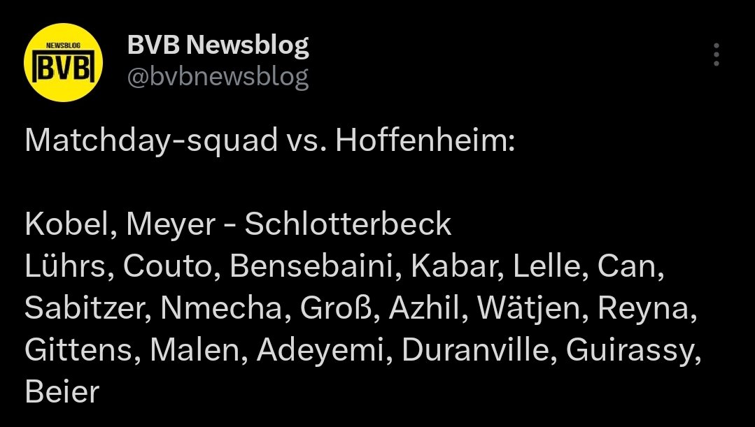 Out of Context BVB tweet media