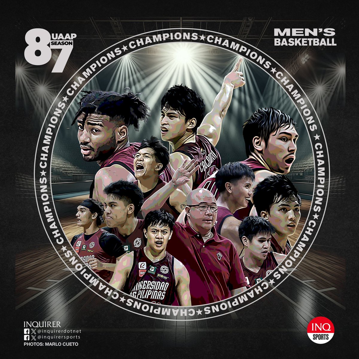 BACK ON TOP! 

FINAL: UP dethrones La Salle in Game 3, 66-62, to rule the #UAAPSeason87 men's basketball tournament.