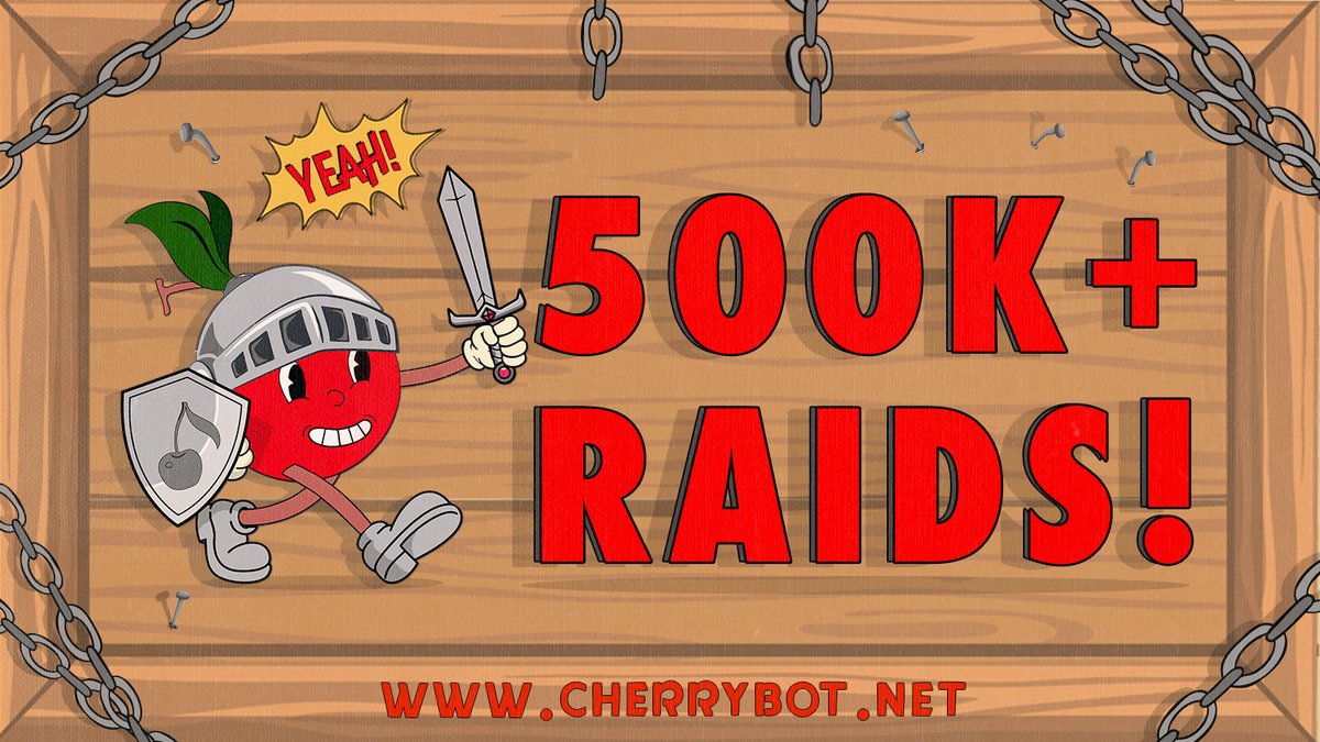 🍒Cherry Bot has officially surpassed 500,000+ lifetime raids, marking a  massive milestone in community engagement! From creating buzz to dominating  discussions, Cherry Bot empowers crypto groups to shine. 🔝Want your tweets  at
