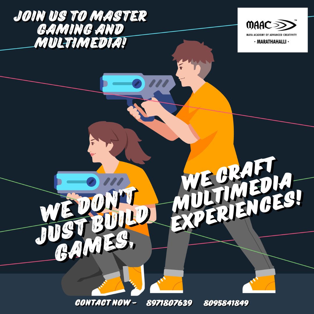 marthahallimaac's tweet photo. ๐ฎโจ Join us to master gaming and multimedia! ๐ฅ๐จ
๐ฒ Click the link https://t.co/CCC2gz4nsU and join now.
#GamingAndMultimedia #LearnWithUs #GamingCommunity #MultimediaMasters #CreateYourWorld #maac #maacbangalore #maacmarathahalli #multimedia #gaming #vfx #animation https://t.co/Jj5U5KKcbv