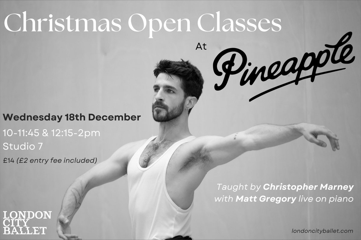 chrismarney (@chrismarney) on Twitter photo Christmas classes & workshops next week <a href="/pineappledance/">PineappleDanceStudio</a> in Covent Garden with <a href="/DancingAlina/">Alina Cojocaru</a>
londoncityballet.com/engage/classes/ Christmas classes & workshops next week <a href="/pineappledance/">PineappleDanceStudio</a> in Covent Garden with <a href="/DancingAlina/">Alina Cojocaru</a>
londoncityballet.com/engage/classes/