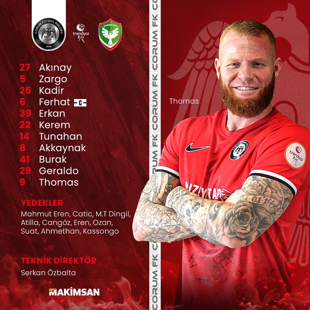 corumfk1876's tweet photo. amedspoR'u si- pardon oynayacağımız maçın ilk 11'i açıklandı.
#CFKvAMD https://t.co/QDJE4CHI6f