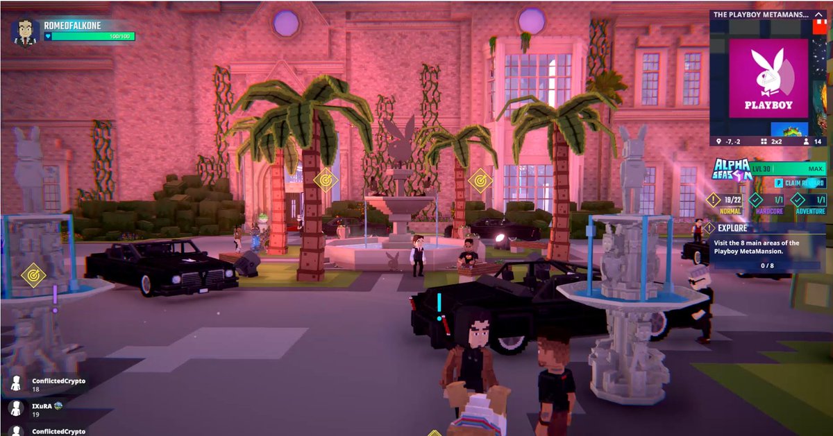FalkoRoman's tweet photo. Chillin' by the @Playboy's bunny fountain in Metamansion in @TheSandboxGame. Living the luxe life—virtually! 🐰💎 https://t.co/36pjH8UAe3 #TheSandbox #AlphaSeason4 #AS4SocialChallenge https://t.co/mXbaeTwQXu